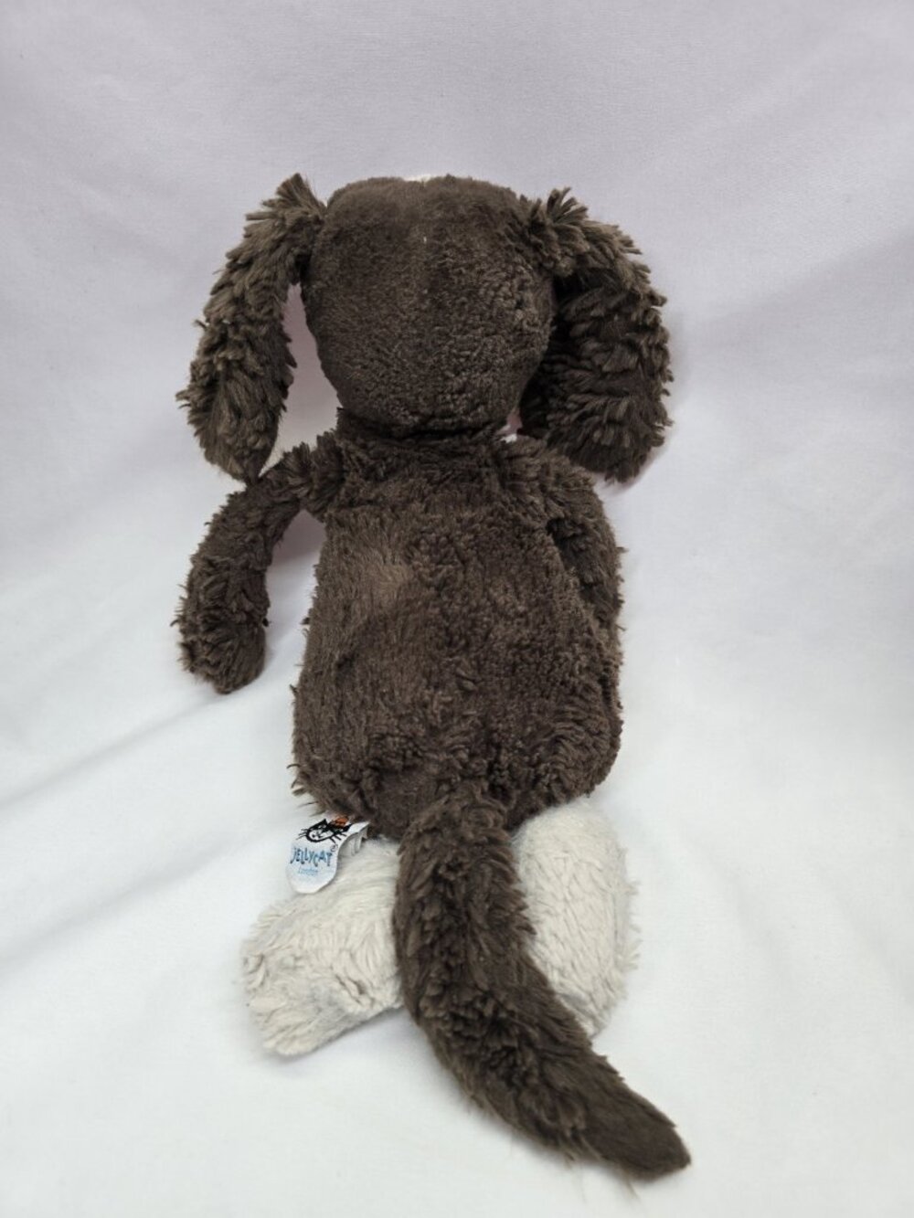 Jellycat London Bashful Fudge Puppy Brown & White Plush 12”- Matted Fur Used - Picture 9 of 16